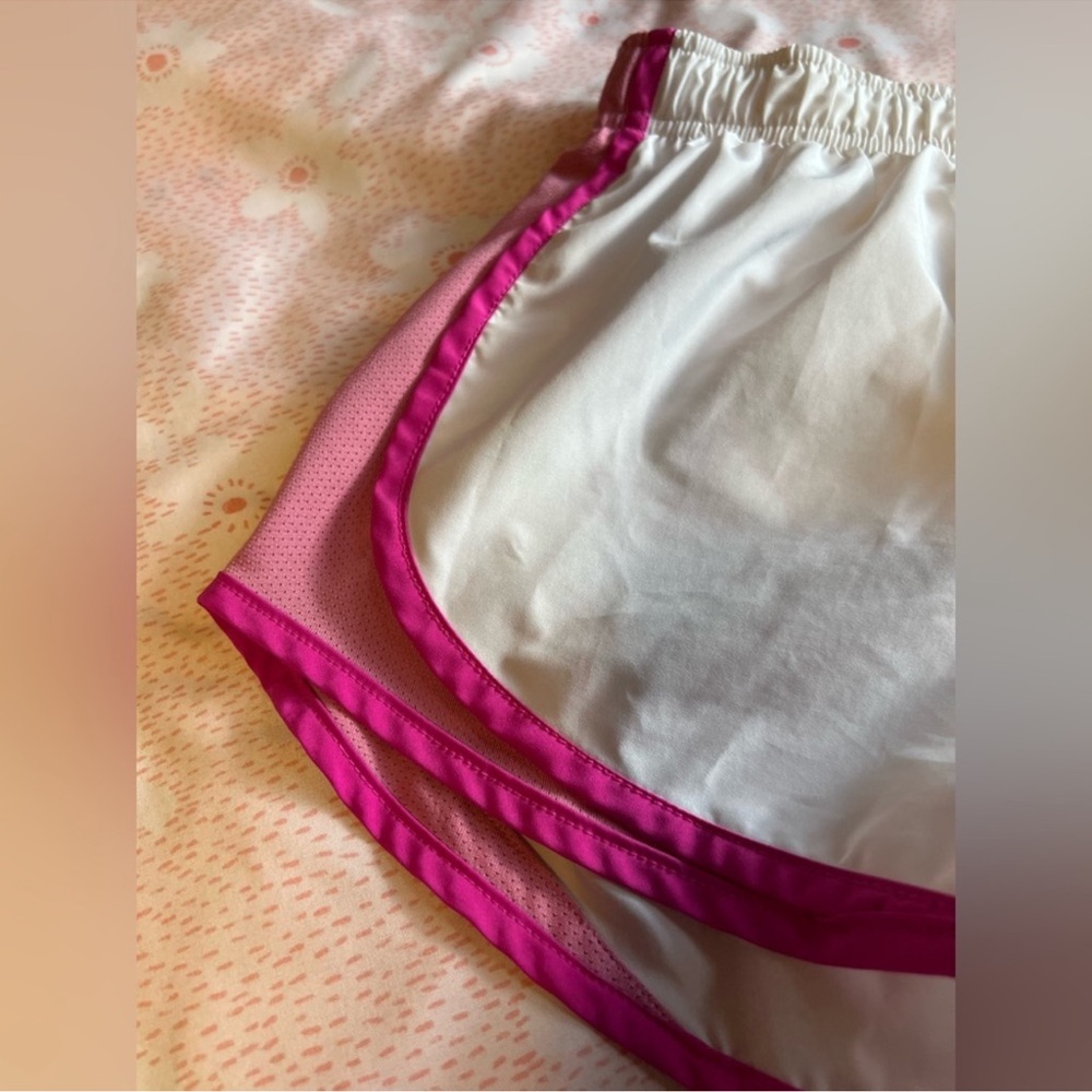 Bundle of 2 Pair- Nike Dri-Fit Running Shorts Fuchsia & White/Pink Women’s Small - Picture 5 of 16